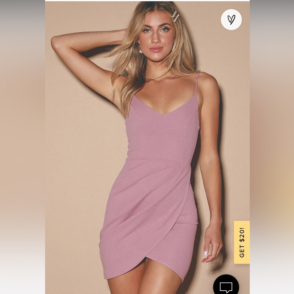 Lulus Forever Your Girl Mauve Pink Bodycon Dress NWT